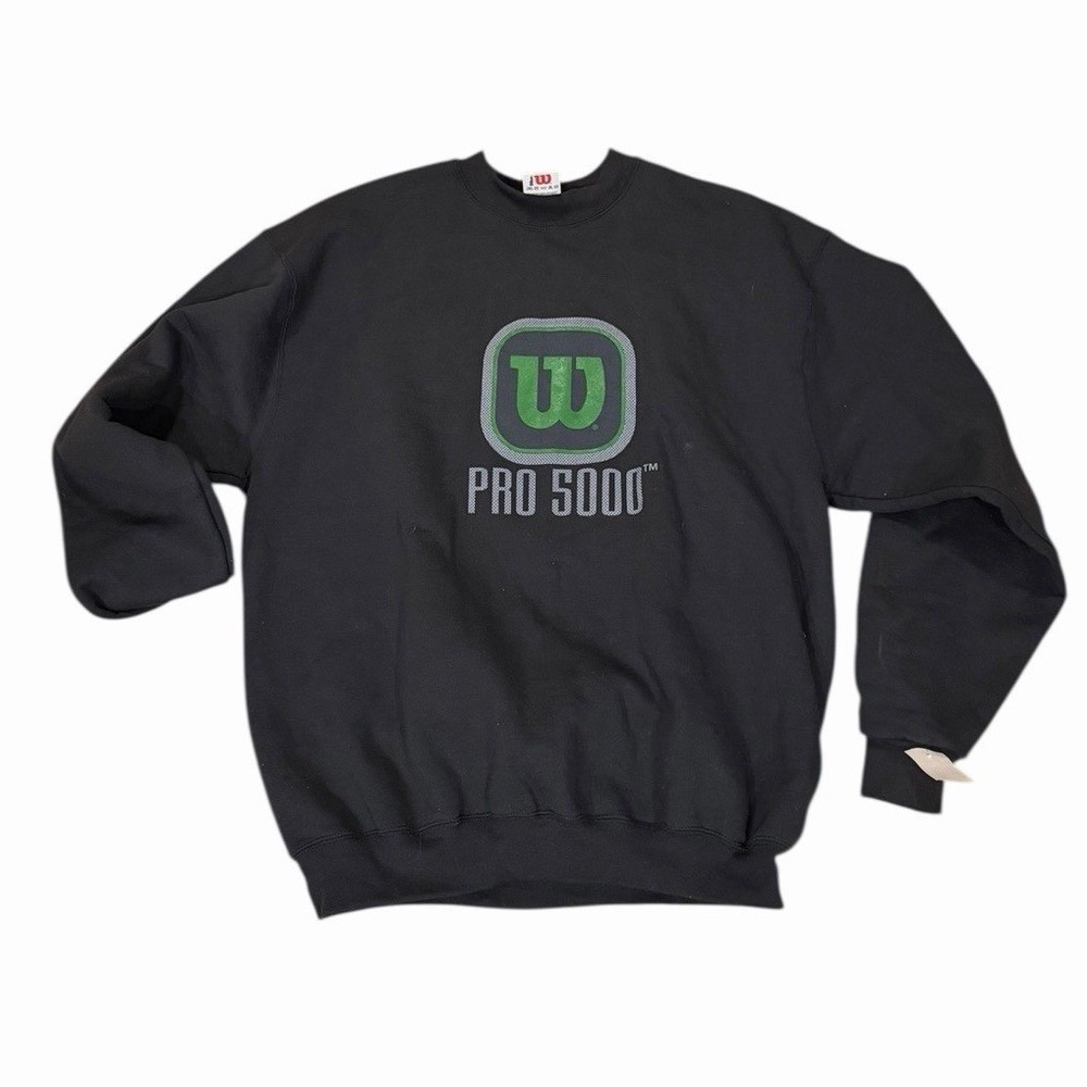Vtg NWT Wilson 5000 Sweatshirt Mens Crewneck Made In USA 90s Brand New‎ Black